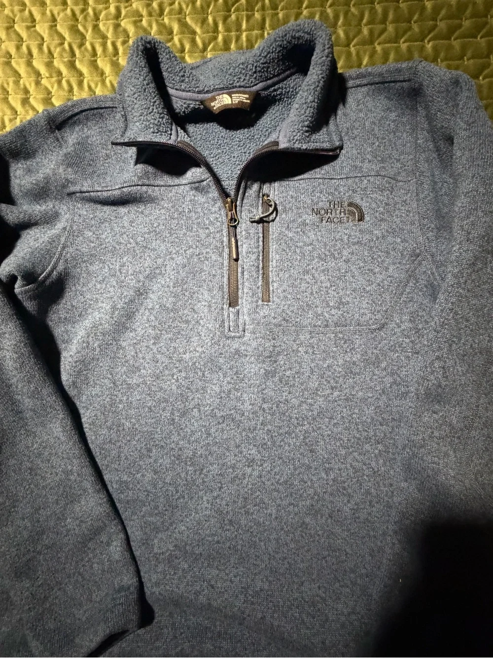 The North Face blue men’s fleece 1/4 zip pullover  size small